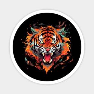 angry tiger Magnet